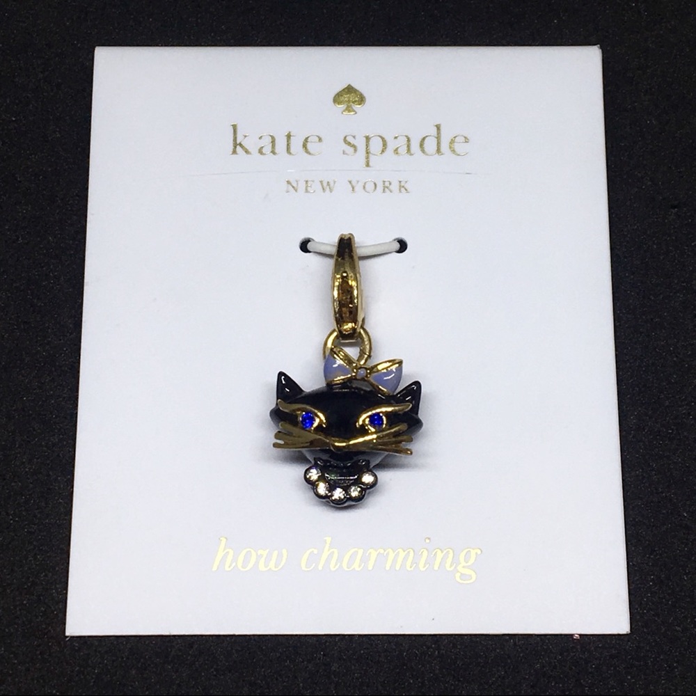 NWT Kate Spade “How Charming” Cat Charm